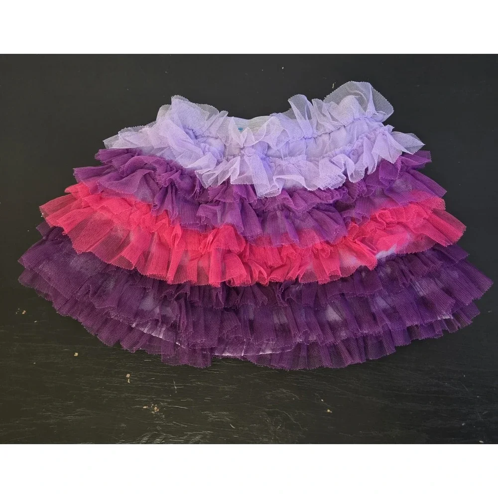 The Childrens Place Cherokee Girls Tutu Skirt Lot Pink Purple Tiered Ruffle Mesh